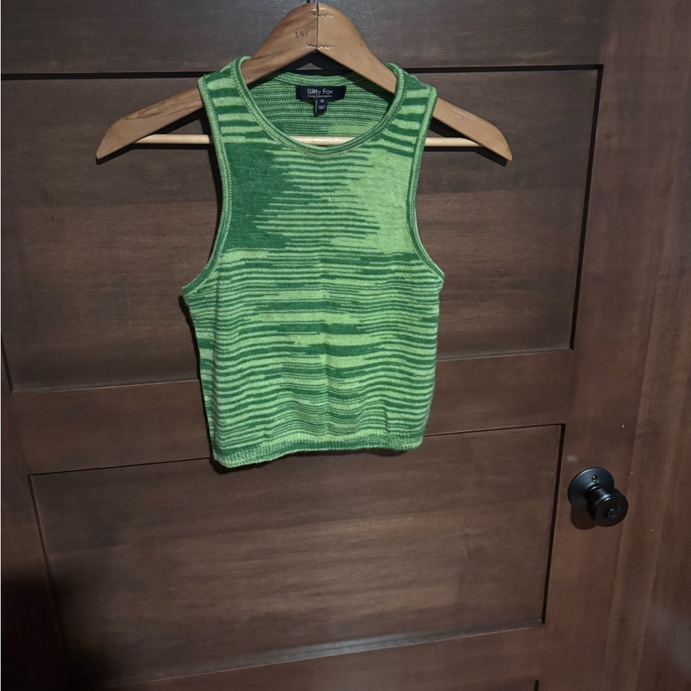 Witty Fox Green Striped Tank Top